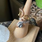 Meteorite Campo Del Cielo Two Toned Art Deco Ring Silver Photo 3