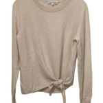 White + Warren Cream Beige Knotted Cashmere Knit Sweater Women's Size Large Photo 0