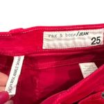 Rag and Bone  High Rise Skinny Pant in Fuschia Velvet, Size 25 Photo 4