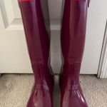 Hunter  women’s tall gloss violet rain boots Photo 0