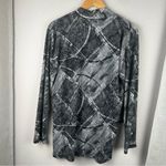 CLARA SUNWOO long sleeve crossover faux wrap top in Black Denim Photo 3