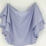 Child of the Universe Off the Shoulder Ruffle Sleeve Blue and White Stripe Top M Size M Photo 2