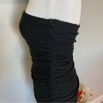 Hello Molly  Black One-Shoulder Ruched Midi Dress Photo 4