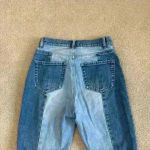 PacSun  high rise straight colorblock blue jeans in size 24 Photo 5