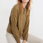 Madewell Drop-Sleeve Henley Tee Sweatshirt Coral Orange Size XS Photo 8