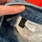 Empyre Eileen Mom Jean Distressed Checkered Stripes Juniors 1 Blue Denim Casual Size undefined Photo 4