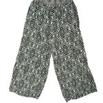 Patrons of Peace 100% Rayon Pant Cream/Green Wide Leg Ikat Print Sz XL Photo 1