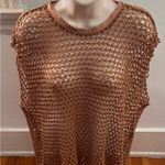 Urban Outfitters brown fishnet mesh Crochet oversized relaxed fit Top, size S P Photo 0