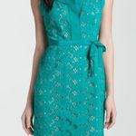 T Tahari Green Eyelet Lace Sheath Dress without Belt Photo 0