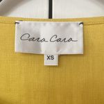 Cara Cara Molly Caftan Yellow Linen Dress White Embroidered Fringed Hem Size XS‎ Photo 5
