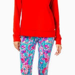 Lilly Pulitzer  Luxletic Beach Comber Pullover ruby red XS NWT! Photo 0