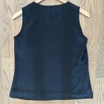 Jaeger Vintage 100% Silk Round Neck Sleeveless Shell Top in Black Size Small Photo 2