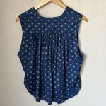 Free People navy satin tie front blouse Photo 7