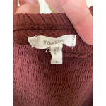 Maurice's Maurice Brown Smocked Mini Dress Cottagecore Puff Sleeve Square Neck Romantic L Photo 4