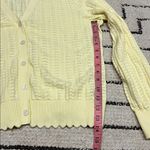Loft Women's Light Yellow Cardigan Sweater Photo 3