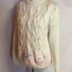 Vintage 80s pastel flowers girly sweater Size M Photo 5