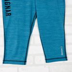 Reebok  Ragnar Training Capri Crop‎ Leggings Athletic Teal REVERSIBLE Large Photo 1