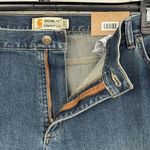 Carhartt SZ 26W Blaine Jeans Straight Leg Rugged Flex Stretch Zip-Fly Blue Women Photo 4