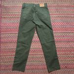 Levi's NEW ARMY GREEN BUTTON FRONT 724 HIGH RISE CROP STRAIGHT JEANS Photo 5