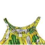 Tibi  NEW YORK 100% Silk Sleeveless Lime Floral Boho Summer Sun Dress Photo 10