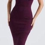 House Of CB  Lucia Strapless Corset Maxi Dress in Grape Size Large+ (X-Large) Photo 0