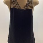 Naked Zebra Size Medium Black Fringe Blouse. New With Tags Photo 2