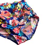 High Waisted Navy Blue Floral Flower Print Retro Bottoms Medium Photo 4