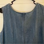 Vintage Country Wear XL Embroidered Denim Sleeveless Dress Western Barn Boho Blue Photo 7