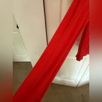 Free People  Orange Oversized V-Neck Ribbed Sleeve Flowy Top Size XS Photo 5