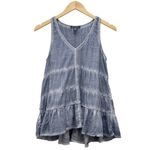 American Eagle  Y2K Tiered Cotton Swing Babydoll Tank Faded Indigo Blue Size XS Photo 1
