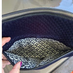 Vera Bradley  Crossbody Bag Quilted Front Pocket Navy Blue Floral Purse EEUC Photo 10