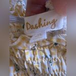 Moon River Dashing  SMOCKED DRESS Yellow White Balloon Sleeves Lined Summer Women Dress 3X Photo 6