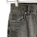 American Eagle  | Size 00 XXS | Mom Jeans High Rise Distressed Ripped Faded Black Photo 4