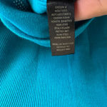 Vintage Ribbed Hoodie Top Y2K 2000s Glam Indie Sleaze Blue Small Photo 5