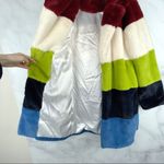 BLANK NYC NWT Super Nova Oversized Plush Faux Fur Striped Teddy Coat Jacket Boho Photo 5