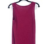 Coin 1804 Lagenlook ribbed Sleeveless Button High Lo Hem Cardigan Maroon Size XS Red Photo 9