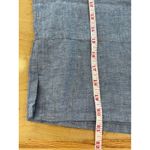 Bryn Walker Blue Linen Sleeveless Button Back Top Size S Made in USA Photo 6