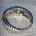 Italian Stamped Sterling Silver With Turquoise and Mother of Pearl Inlay Ring Size 8 Photo 7