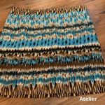 Atelier Skirt Womens Size 22 3X Zip Up Office Career Work Aztec EUC Turquoise Photo 1