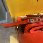 Fendi Medium Orange Leather 2Way Handbag Shoulder Bag Pre-Owned Photo 2