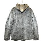 Thread and Supply Sherpa Pullover Jacket Size Small Coat Fleece Teddy 3/4 Zip Gray Photo 0