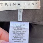 Trina Turk  Women’s Dress Black Heiress Bell Sleeve Crepe Shift V Neck Size 2 Photo 9