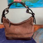 Dooney & Bourke Brown Leather and Suede Slouch Bag vintage Photo 2