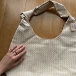 Ulta Beauty Cream Woven Faux Leather Shoulder Bag Photo 4