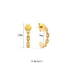 Boutique White Gold Filled Marquis Illusion Hoop Earrings‎ Photo 3