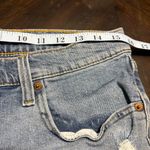 Levi's  412 Light Wash Raw Hem Fray Denim Jean Shorts size 33 Photo 6