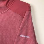 Columbia Women’s Textured Knit Red Lightweight Zip-Up Hooded Jacket Photo 4