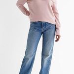 EXPRESS NWT Pink Novelty Button Off The Shoulder Oversized Sweater Photo 3