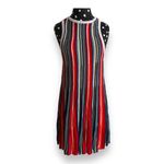 Free People  Womens Dress Sz‎ S Rainbow Dragon Metallic Striped Mini Sweater Photo 5