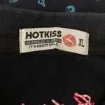 Hot Kiss  Short Sleeve Polo Shirt S Black Blue Embroidered Buttons Collared Photo 7